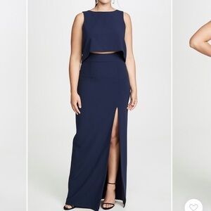 Black Halo Navy Kacie 2 Piece Maxi Dress